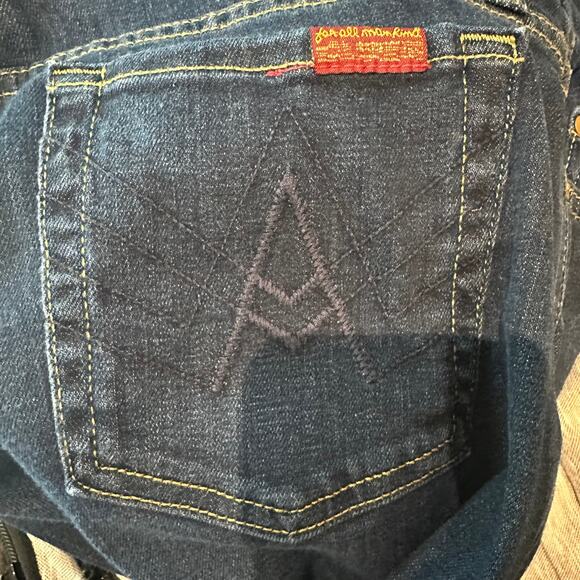 7 for all mankind jeans 32 Waist A pocket Dark Denim Stretchy Comfy Wide Leg - Picture 9 of 11